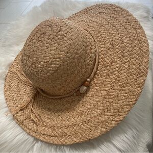 NINE & CO. BY NINE WEST RAFFIA FLOPPY STRAW SUN HAT